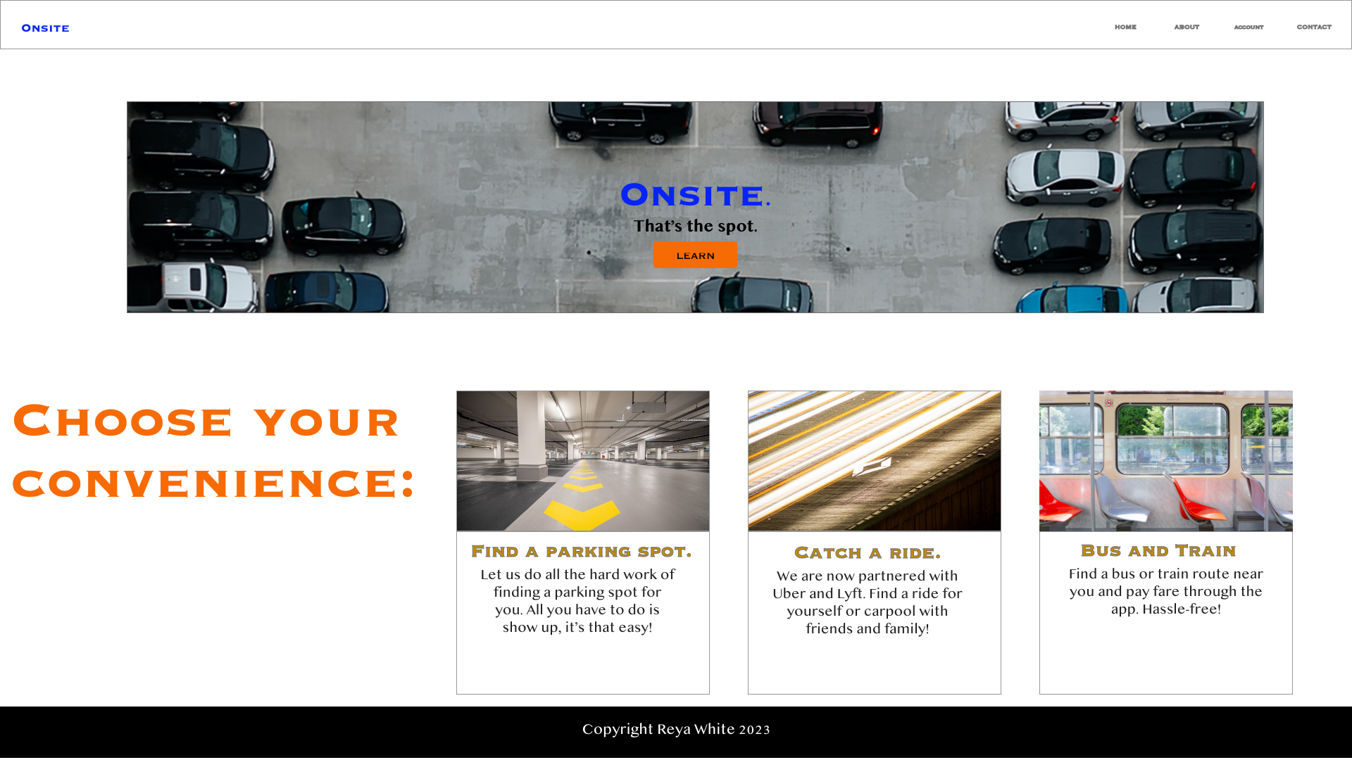 a home page prototype